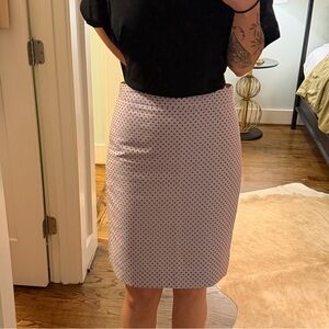 J crew polka dot pencil skirt size M